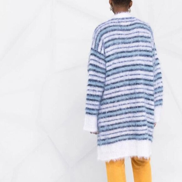 BNWT SS22 MARNI GROOVY STRIPED MOHAIR CARDIGAN 42 - Picture 10 of 11